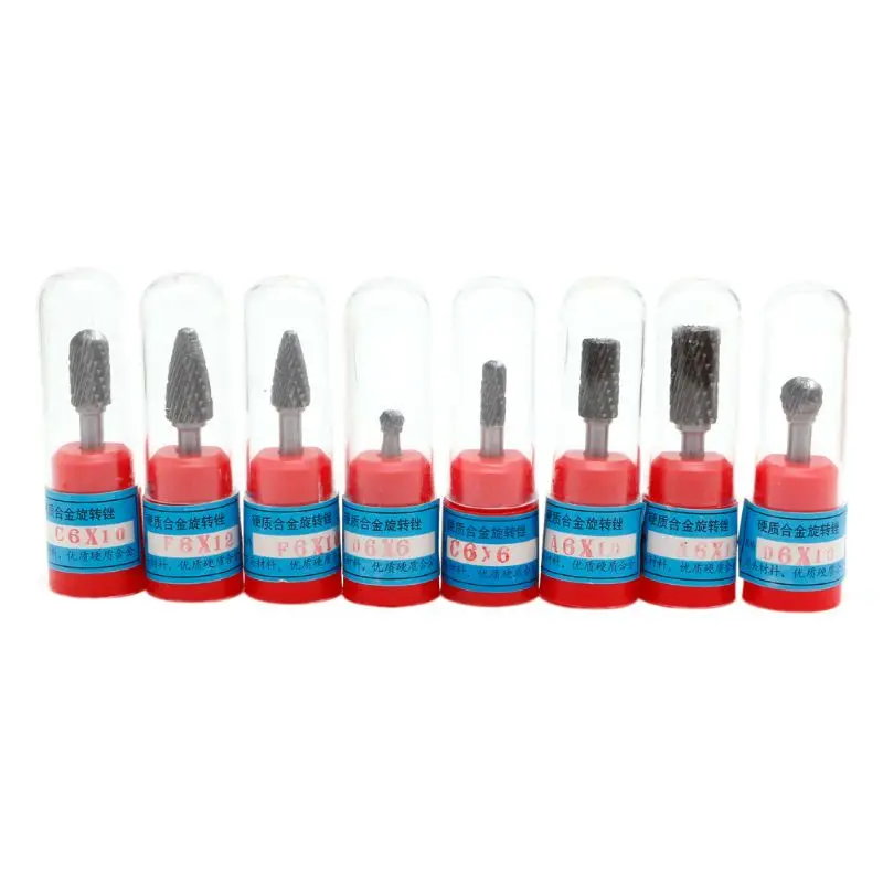 

8 шт. карбида вольфрама заусенец 1/4 "6 мм вращающийся резак напильники гравировальный набор с ЧПУ новый челнока