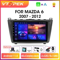 vtopek 9 4g android 11 0 car radio multimedia player navigation gps for mazda 6 rui wing 2007 2012 head unit 2 din support bose