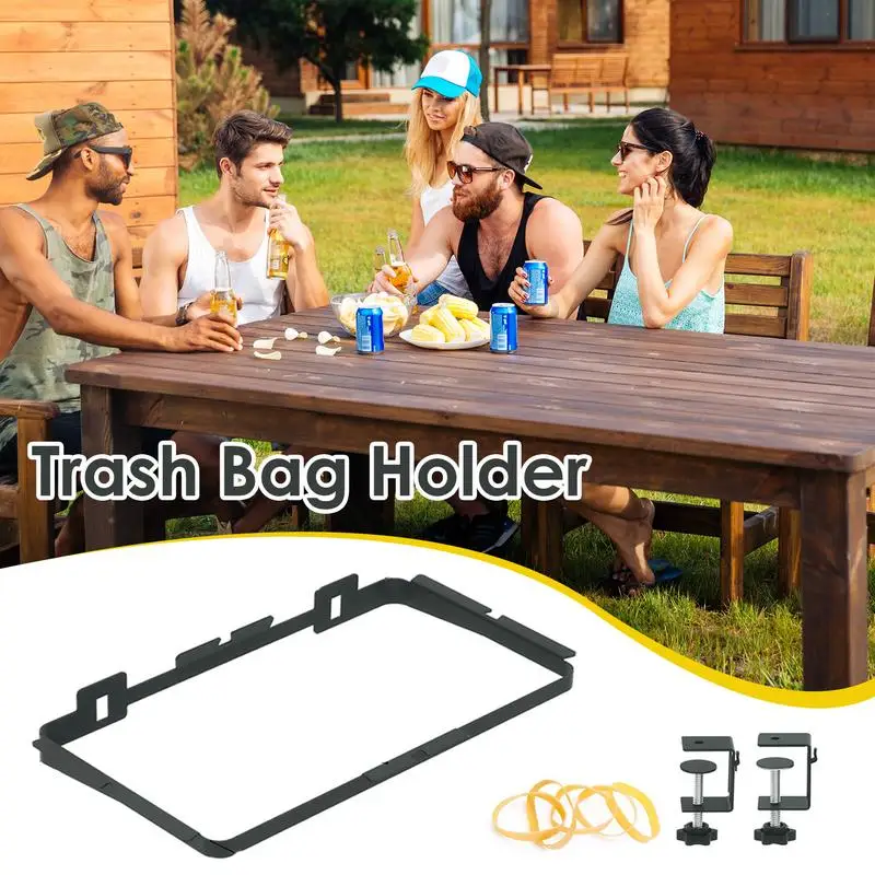 

Trash Bag Rack garbage bag hanger Trash Bag Holder Portable Cabinet Trash Rack Kitchen Gadgets for Garden Outdoor Camping