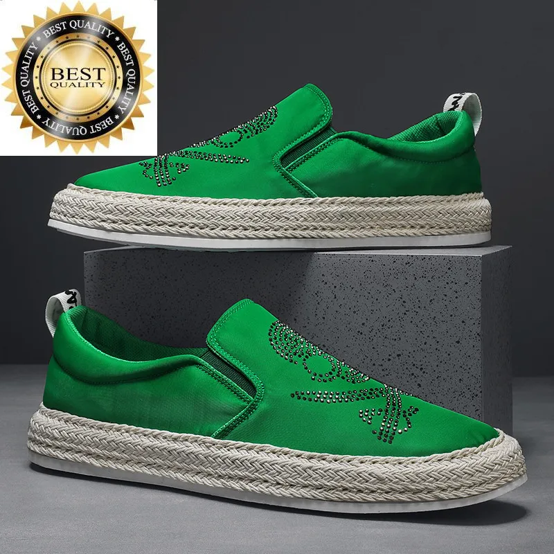 

Fashion Skull Canvas Loafers 2024 Men Breathable Flat Fisherman Shoes Slip-on Casual Espadrilles zapatos hombre