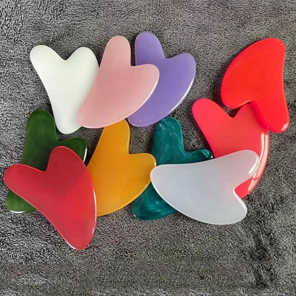 

Resin Girls Massage Acupuncture Wrinkle Remover Face Lift Beeswax Scraper Scraping Body Massager Guasha Board