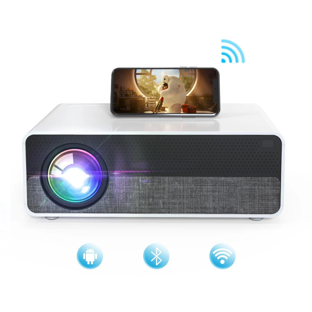 

Factory Outlet XIDU Q9 Smart Portable Android Projector 15000 Lumens 1080P Full HD 4K Home Theater Mobile LCD Video Projector