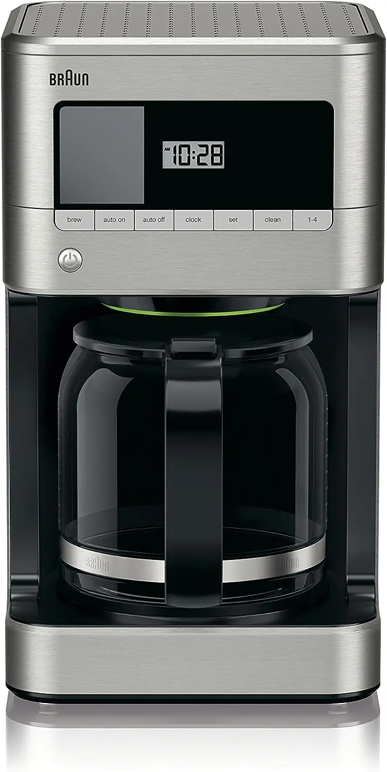 

BrewSense Drip Glass Coffeemaker, 12 Cup, Stainless Steel