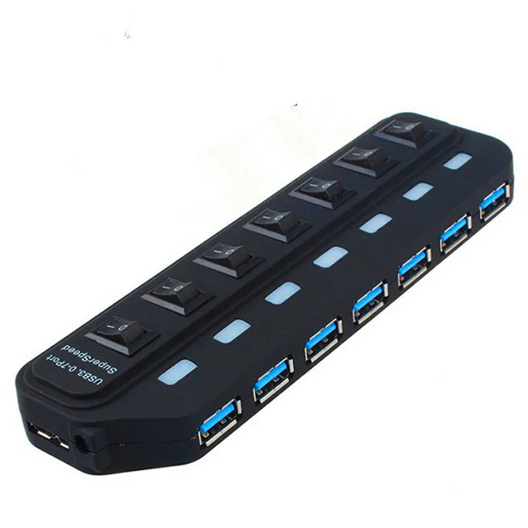 

USB3.07 port hub independent switch HUB seven-position splitter Hub