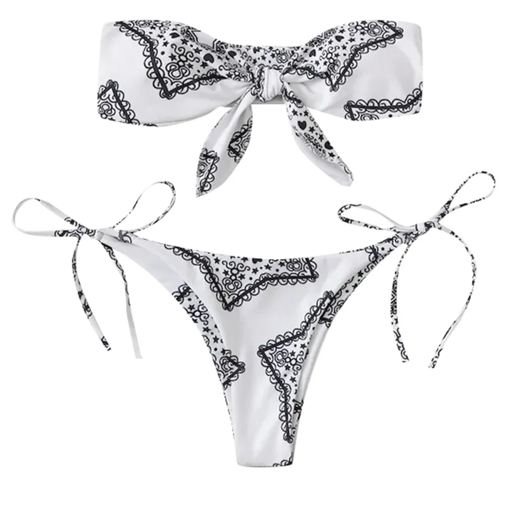

Vintage Suits Bottom Print Set Switmsui Bikini Women Pieces Waisted Low Two Top Swimwears Tankinis Swimwears Women's swimsuit