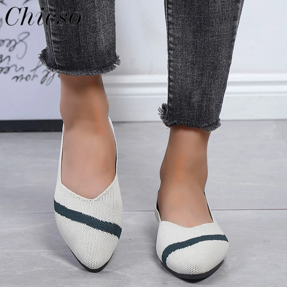 

Women's Office Flats 2023 All Season Shallow Pointed Toe Ladies Slip On Comfy Loafers 36-43 Large-Sized Female Casual Shoes