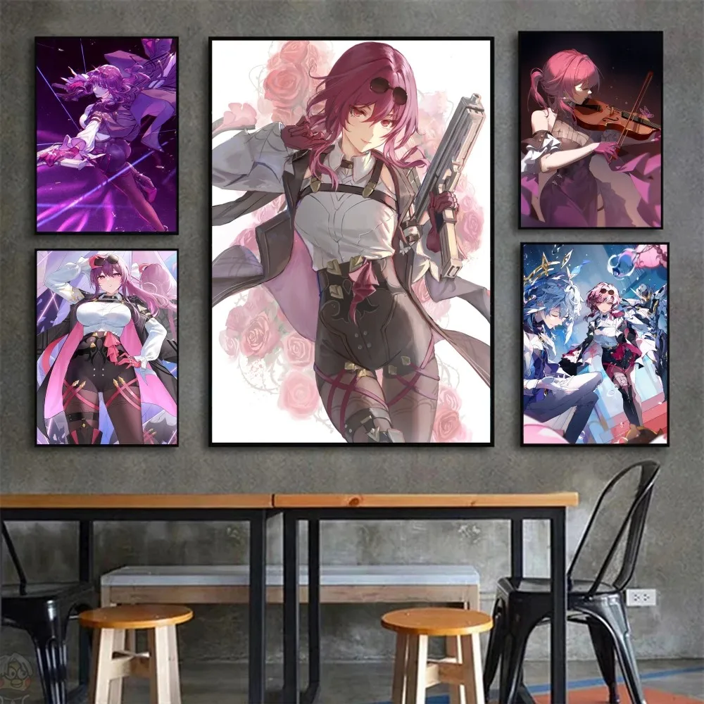 H-Honkai: StarRail Kafka плакат наклейки художественные настенные росписи Декор игровая