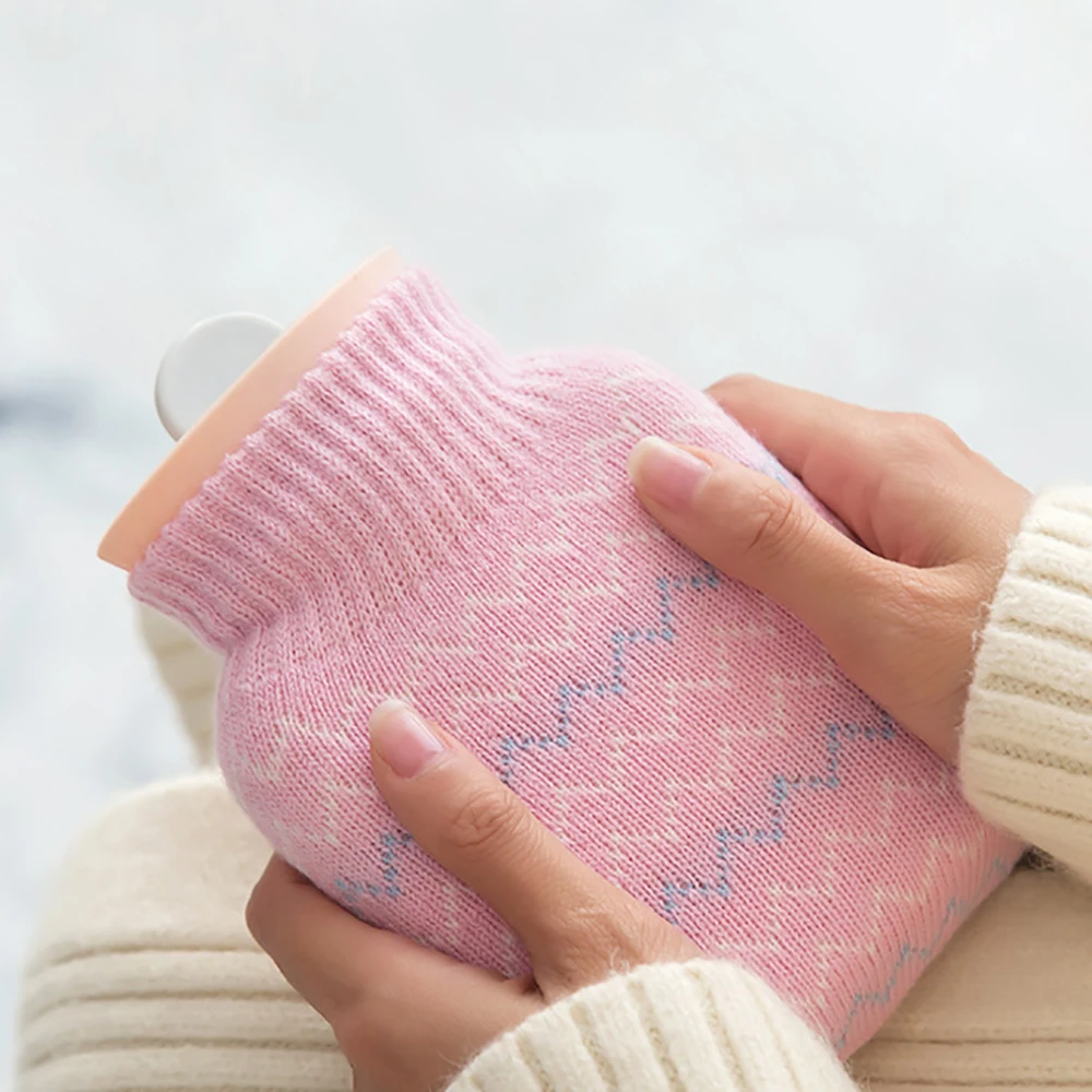 

Hot Water Bag Knitted Sleeve Winter Mini Silicone Hand Warmer Portable Explosion-Proof Microwave Heating Handwarmerb 2022 New