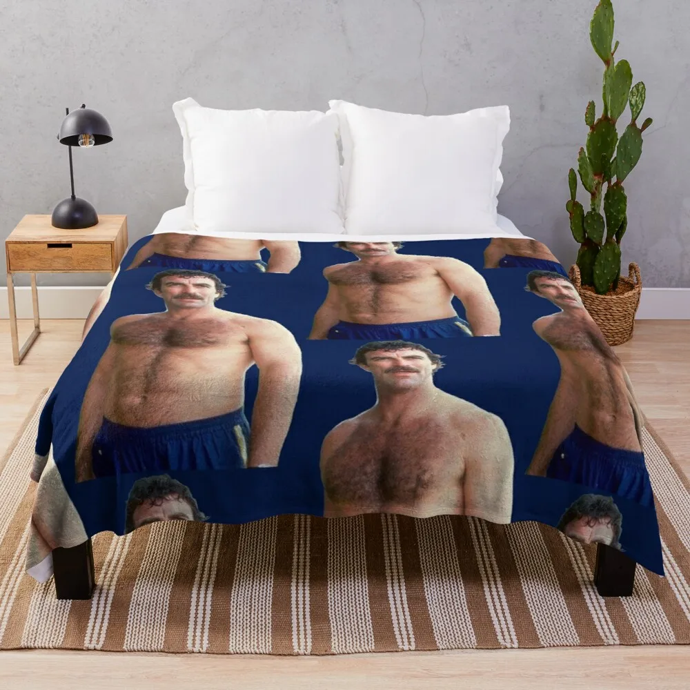 

Tom Selleck Throw Blanket Plush Queen Size Blanket