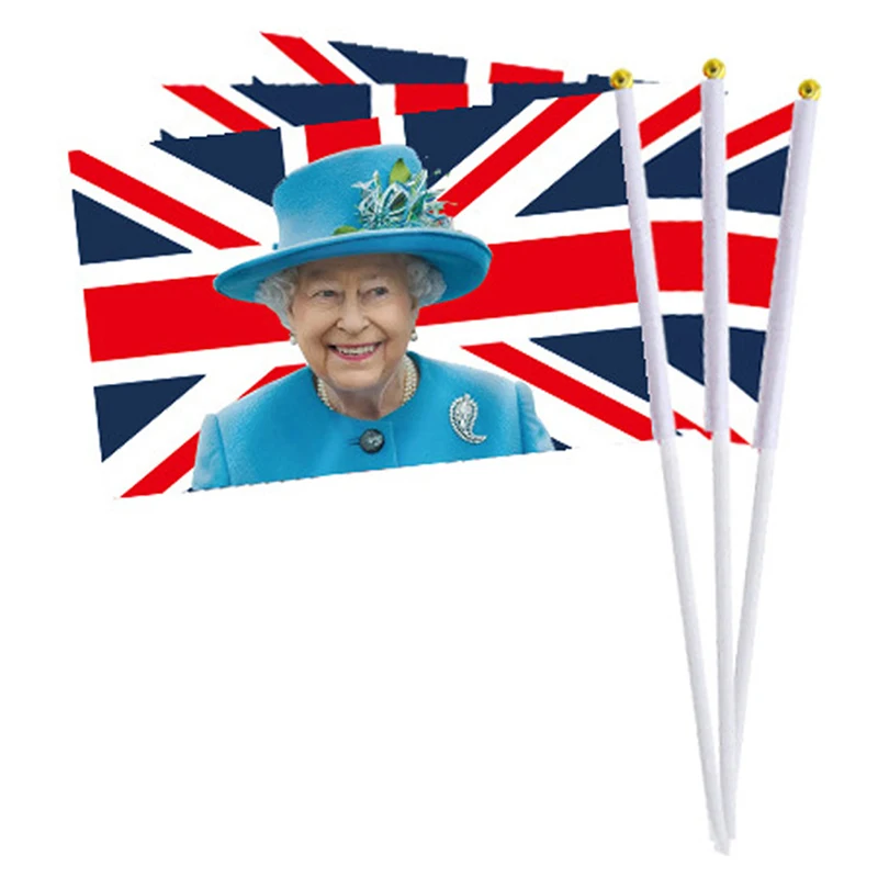 

10 шт./компл. 2022, украшения для королевы, платины, юбилейных дней, торжества славы, британский машущий флаг