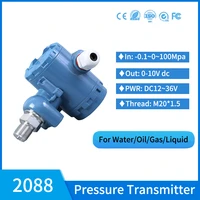 0 10 bar absolute 0 10v static pressure sensor pneumatic pressure transducer hydraulic oil pressure transmitter 0 60mpa