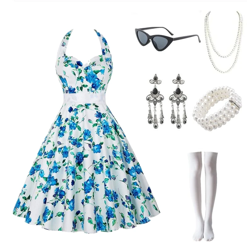 Платье Одри Хепберн в стиле ретро 1920-х женский костюм-хлопушка костюм для косплея