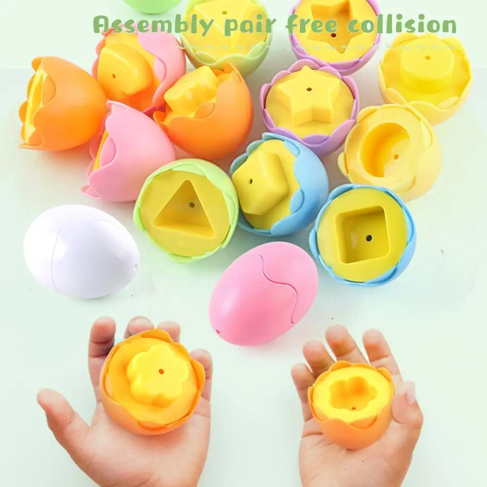 

6pcs/set Baby Montessori Educational Toy Egg Puzzle Nuts Match Color Shape Toy Toddler Game Gift Toys Recognize Training Bo T6o9