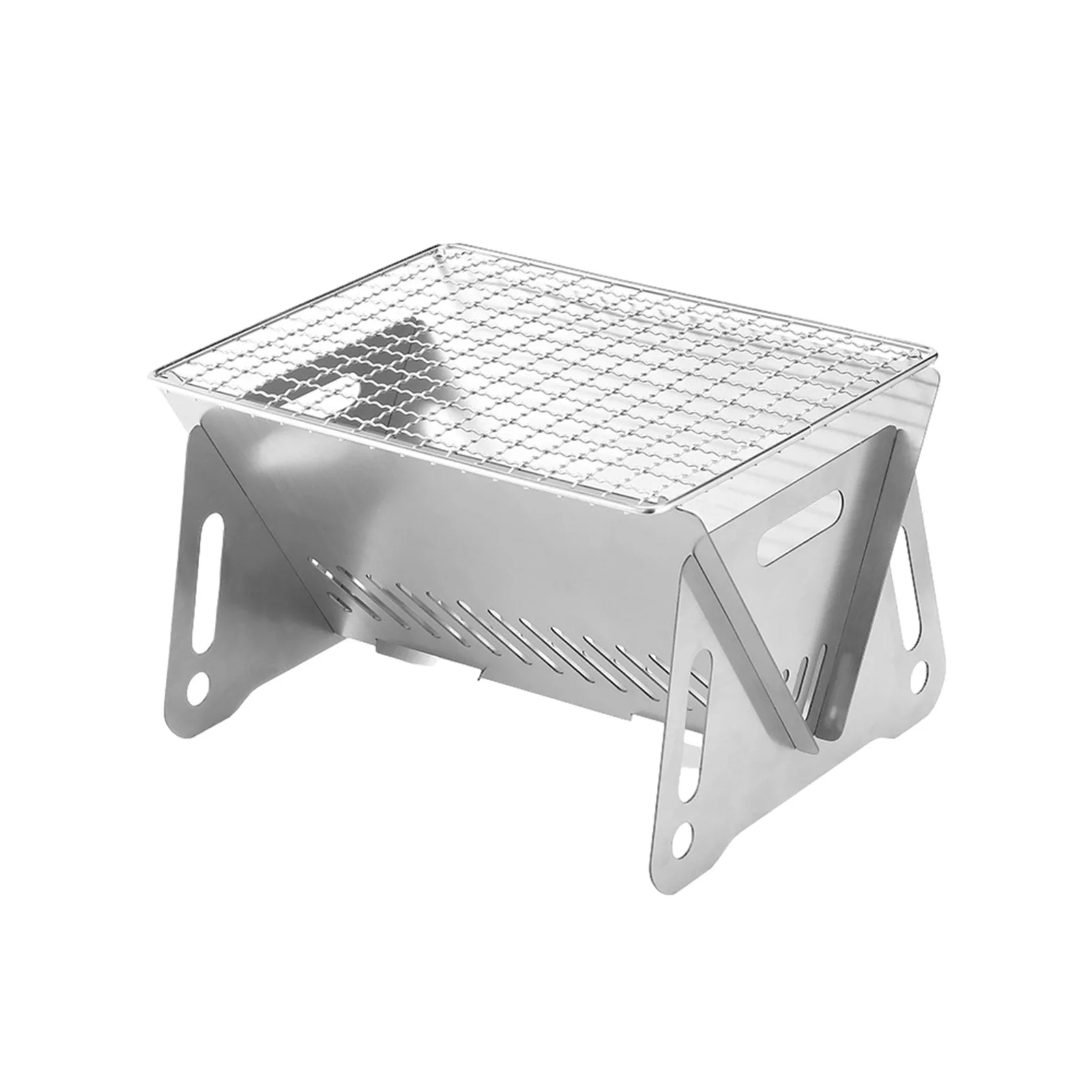 

Portable Camping Wood Stove Wood Burning Stove Stainless Steel Outdoor Folding Stoves For Backpacking Survival Cooking Picnic