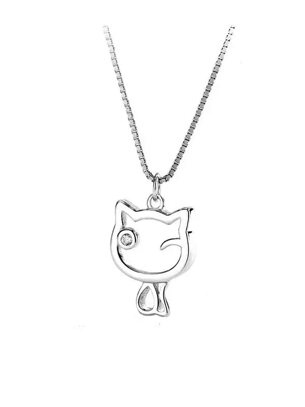 Sweet You Shen Yao Tian Wang Helun ожерелье из стерлингового серебра S925 с бриллиантами и кошкой