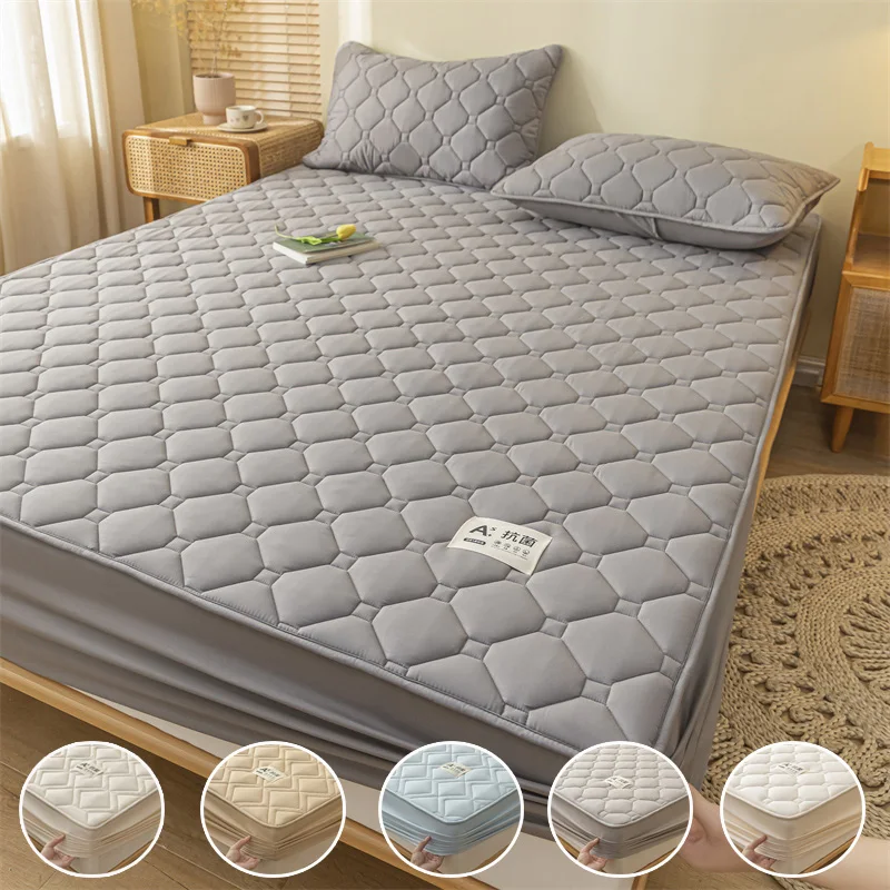 

Наматрасник из чистого хлопка, мягкая Пылезащитная простыня, утолщенный протектор матраса, стеганое покрывало для односпальной и двуспальной кровати