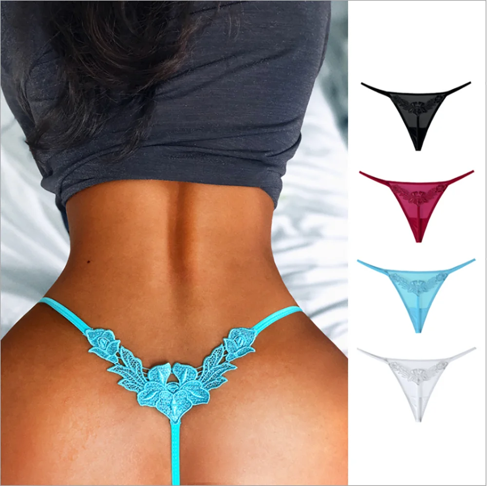 

Женские трусики, водорастворимые цветочные сексуальные стринги, стринги, женские горячие Соблазнительные трусики, бесшовные трусики для ж...