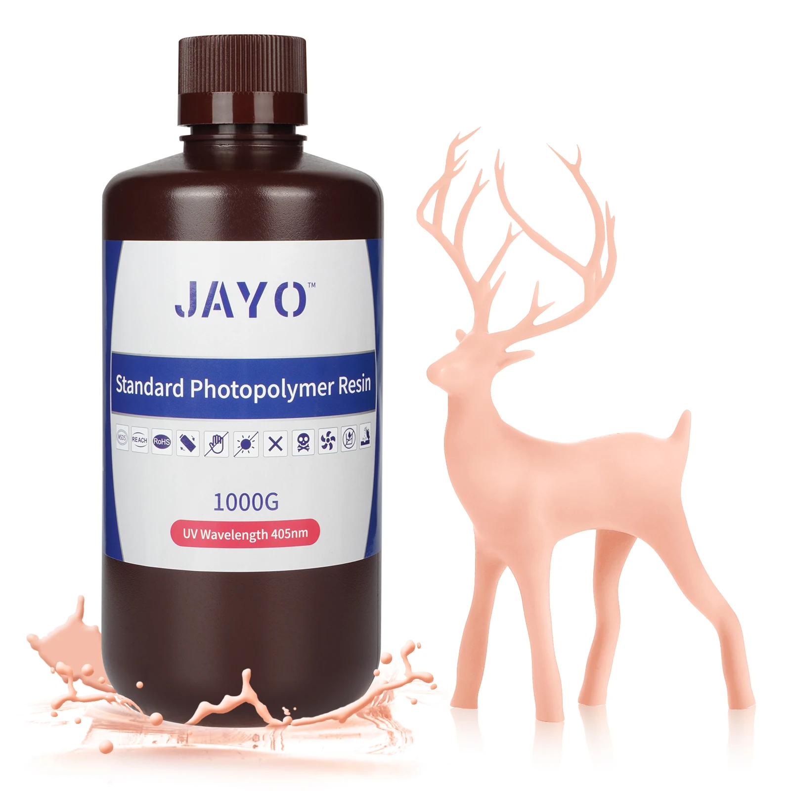 

JAYO Resin 3D Printer 1KG With Great Stability For LCD UV-Curing Rapid Printing Materials 405mm Photopolymer Liquid Standard