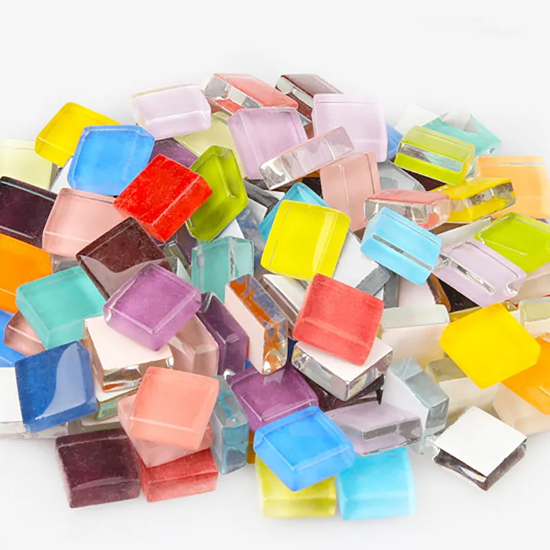 Красочные Стеклянные Мозаичные камни для творчества 100 г/комплект искусственная