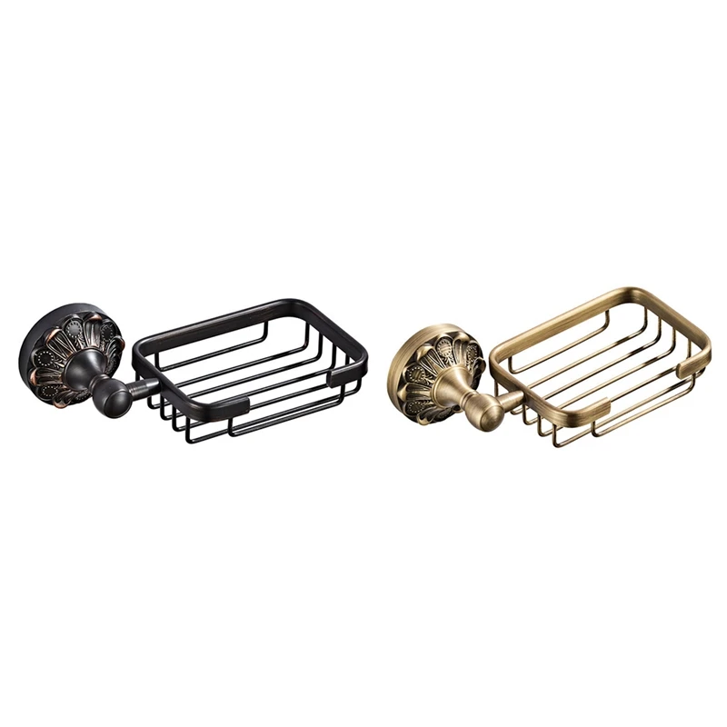 

Wall Mounted Bathroom Soap Basket Bath Soap Dish Holder Wall Hanging