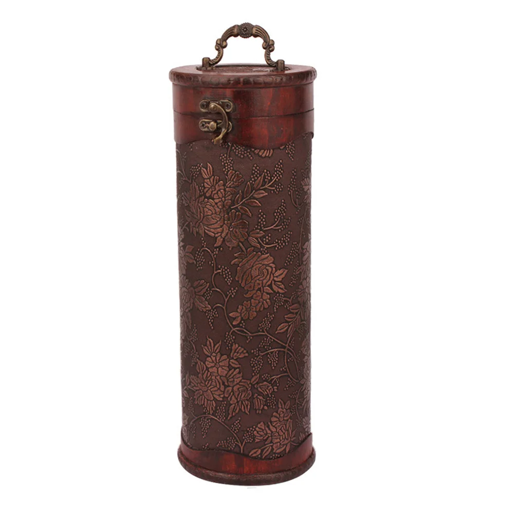 Box Bottle Wood Wooden Case Gift Storage Single Packing Vintage Holder Carrier Christmas Carrying Decorative Wedding Crates