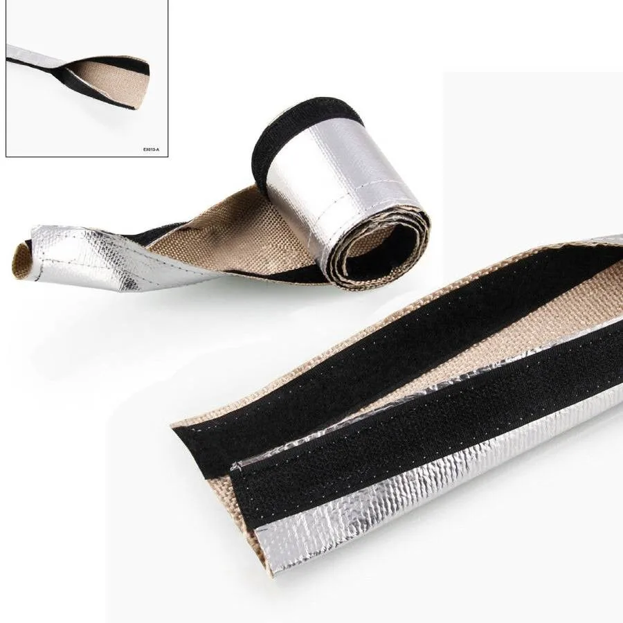 

Metallic Heat Shield Sleeve Insulated Wire Hose Cover Wrap Loom Tube 3.3Ft X4.2 Car Heat Case Insulation Accessories Replecement