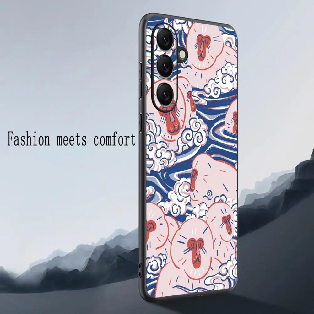 Чехол для телефона с рисунком в стиле японской живописи укиё-э для Samsung Galaxy S26 S25 S24 S23 S22 S21 Plus Ultra Note20, мягкий, черный (art.: 3920d99152f50) - 3920d99152f50