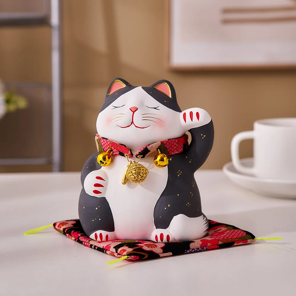 Китайский стиль Новогоднее украшение для дома прекрасный кот Beckoning керамические