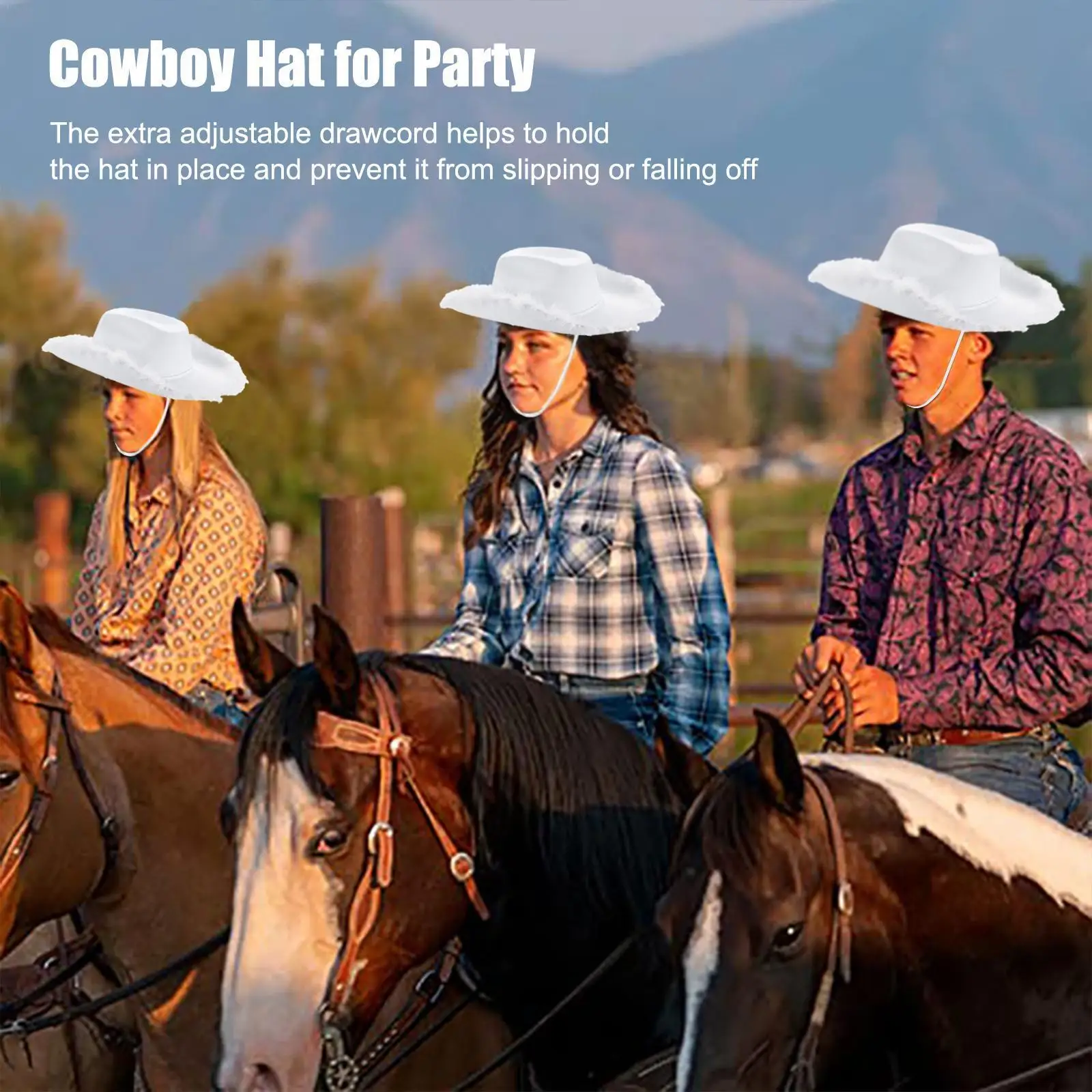 

Федора с широкими полями для женщин и девушек, ковбойская шляпа из нетканого материала в западном стиле, розовая, для тематической вечеринк...