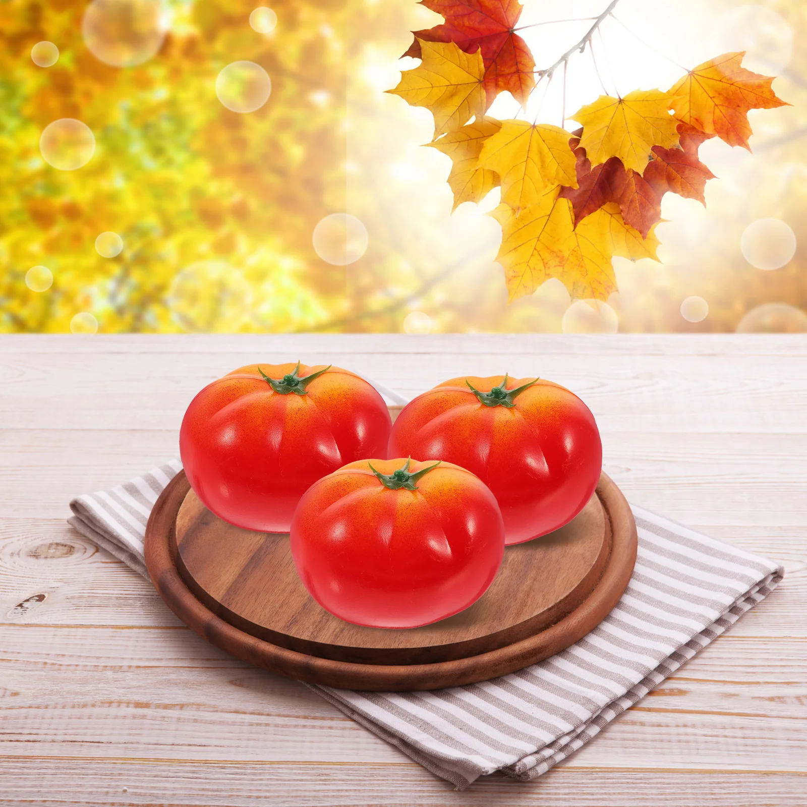 

4 Pcs Fake Vegetables Imitation Tomato Toddler Faux Plastic Kitchen Decoration