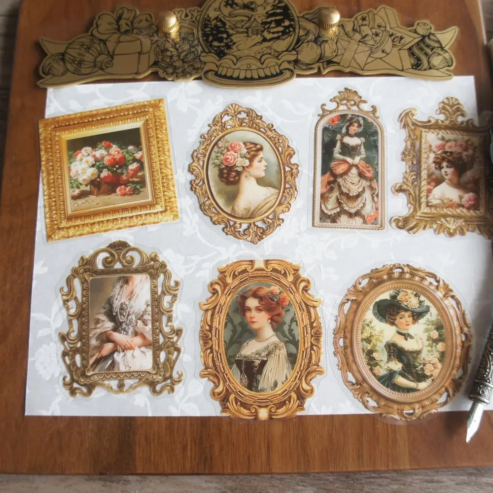 18 шт. картина в винтажном стиле металлическая рама дизайн ПВХ наклейка