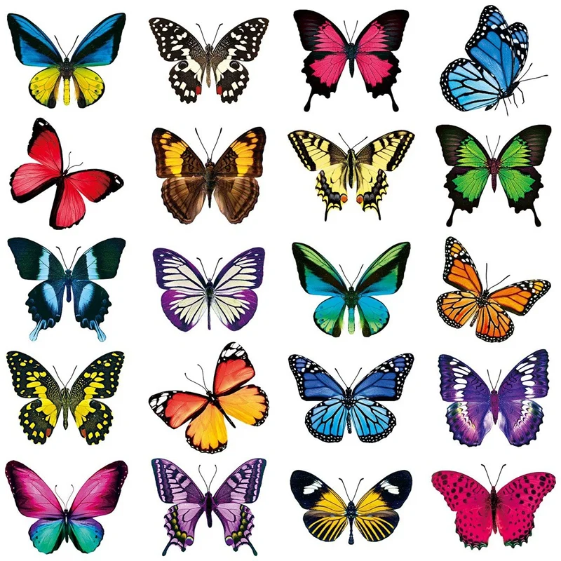 

20Pcs Large Size Butterfly Window Clings Anti-Collision Window Clings Decals To Prevent Bird Strikes No Window Glass Non