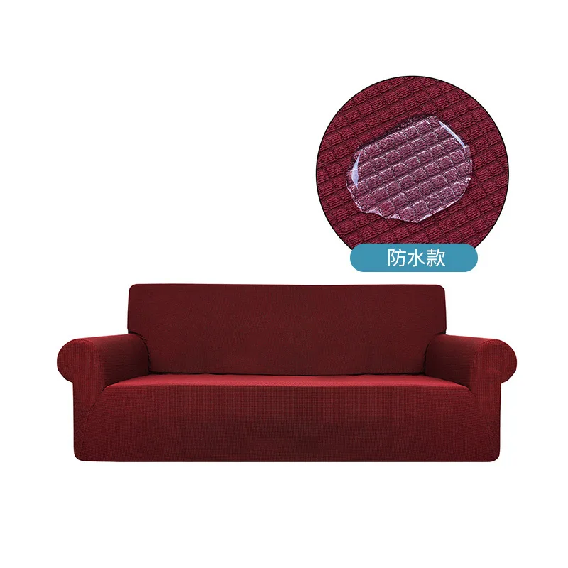 

2022 new sofa cover lazy stretch plaid polar fleece Nordic style sofa cover