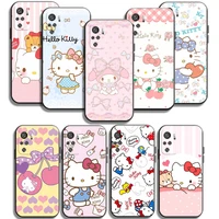 hello kitty cute cat phone cases for xiaomi redmi 9 9at 9t 9a 9c redmi note 9 9s 9 pro 5g back cover coque soft tpu funda