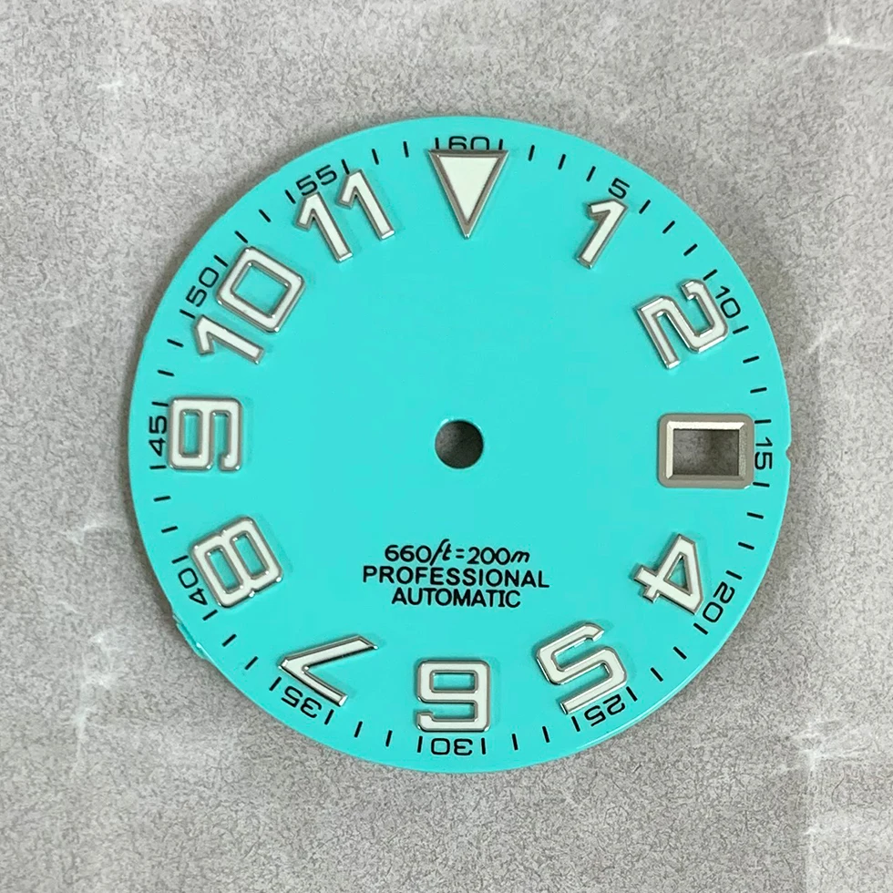 S Watch Dial Accessories Modified 28.5mm Green Glow Suitable for NH35 NH36 Automatic Movement  Men Watch Accessories