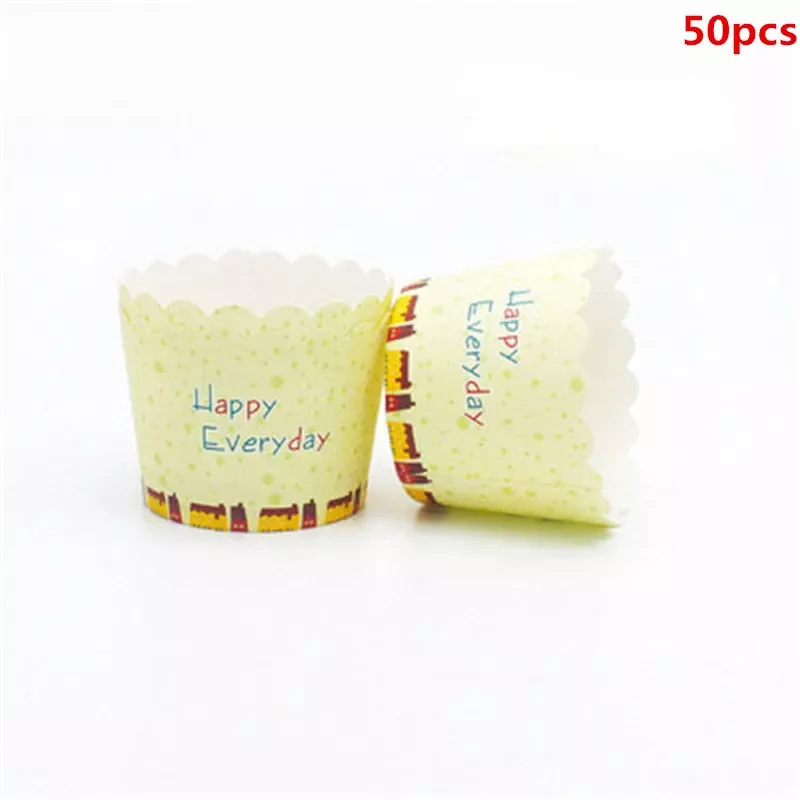 

2022New Happy Everyday Muffin Cupcake Paper Cup Cupcake Liner Baking Muffin Box Cup Wedding Party Caissettes Cupcake Wrapper Cas