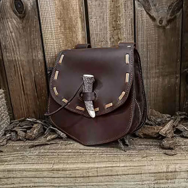 Поясная Сумка в средневековом стиле эпохи Возрождения винтажная кожаная сумка