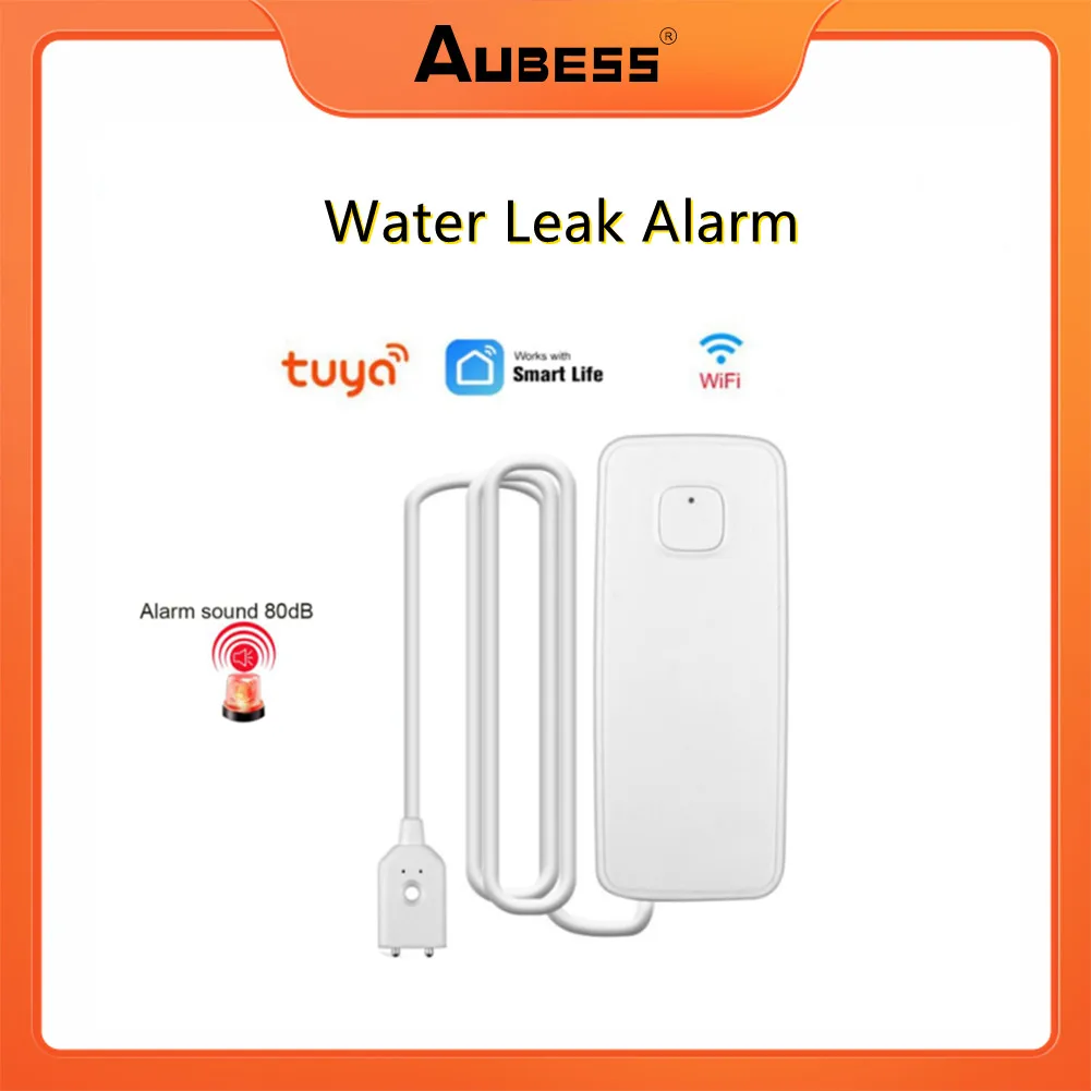 

Tuya wifi Water Leak Alarm 85db Sound Siren Leak Detector Sensor smart home alarm Remote Monitor overflow water Notifications