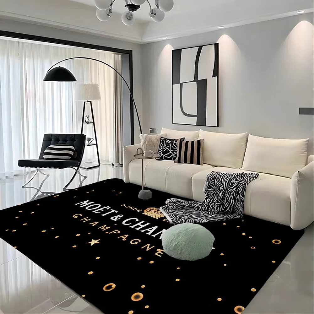 Champagne M-Moet &ampChandon Door Mat Kids Room Bedroom Decoration Balcony Anti-Slip Doormat Living Area Rug
