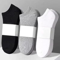 1 5 pairs women socks breathable sports socks solid color white grey black men boat socks comfortable cotton ankle men socks