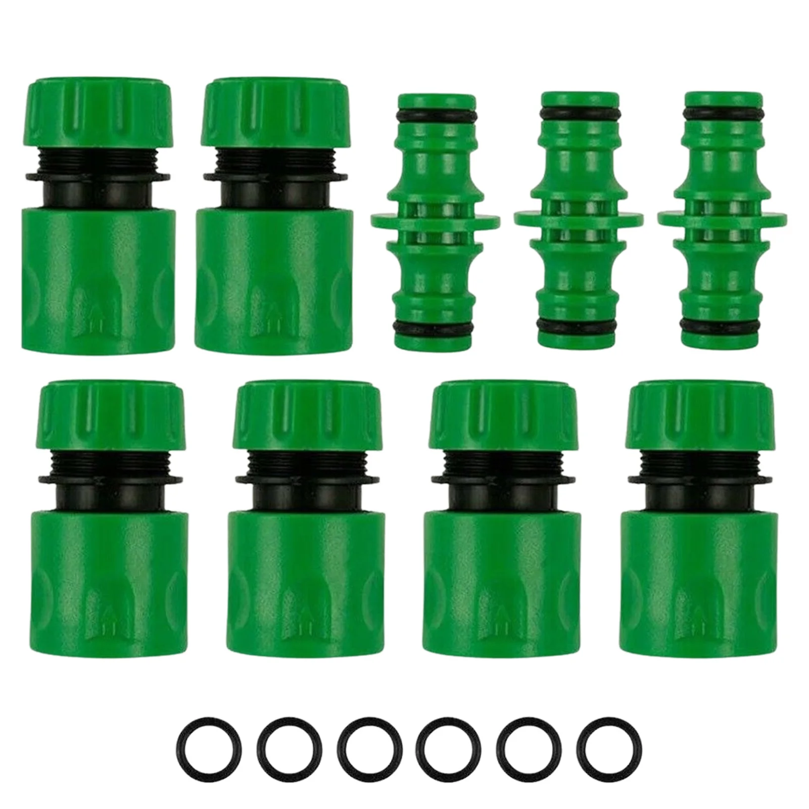 

15 Pieces Garden Hose Adapter Double Male Garden Hose Fittings ABS Quick Connector Water Hose Connectors Fits 1/2 Inch Garden
