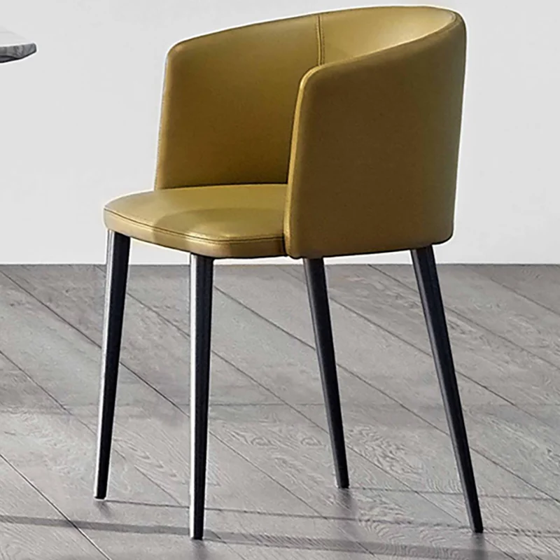 

Minimalist Nordic Chair Metal Ergonomic Leather Dining Design Chair Modern Luxury Muebles Para El Hogar Living Room Furniture