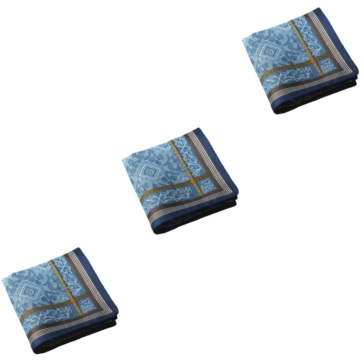 

Men's Handkerchief Embroidery Handkerchiefs Ladies Soft Cotton Royal Blue Bandana Mens