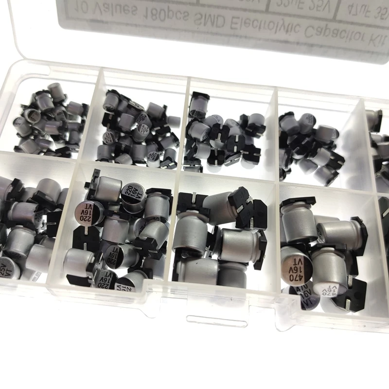 180 шт. 1 мкФ 50 В 4X5 4 мм-1000 16 электролитические конденсаторы SMD в ассортименте