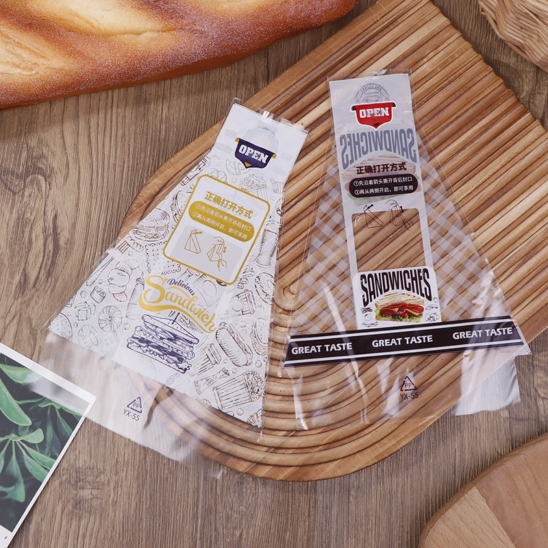 100 шт. прозрачные обертки для сэндвичей специальные одноразовые легко порваемые