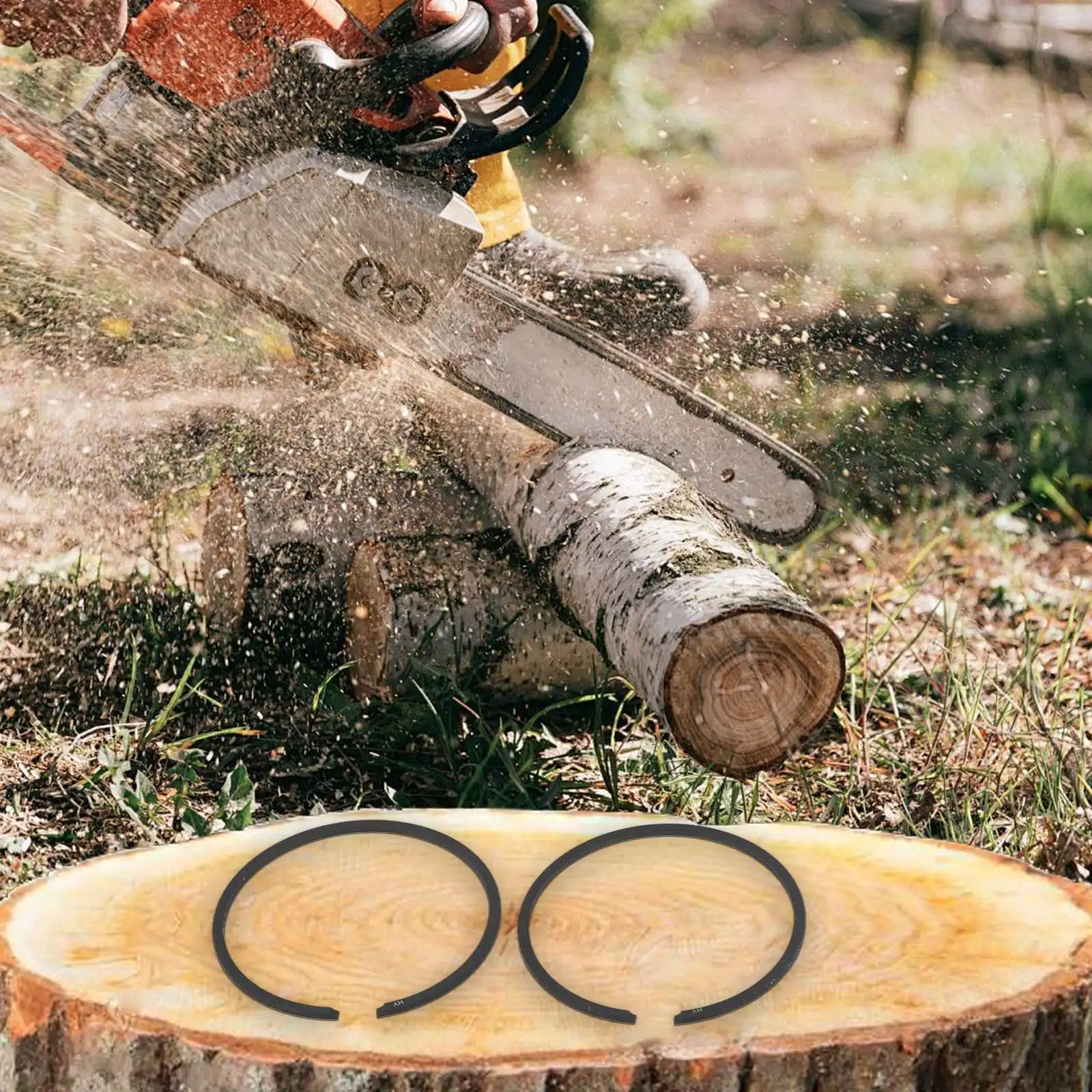 2 шт. резиновое поршневое кольцо для замены бензопилы 38 мм х 1 газонокосилка