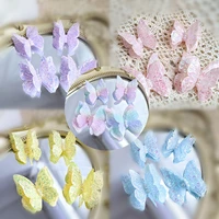 4 pcs butterfly cake topper diy home decoration simulation hollow butterflies cake topper birthday party wedding cake topper