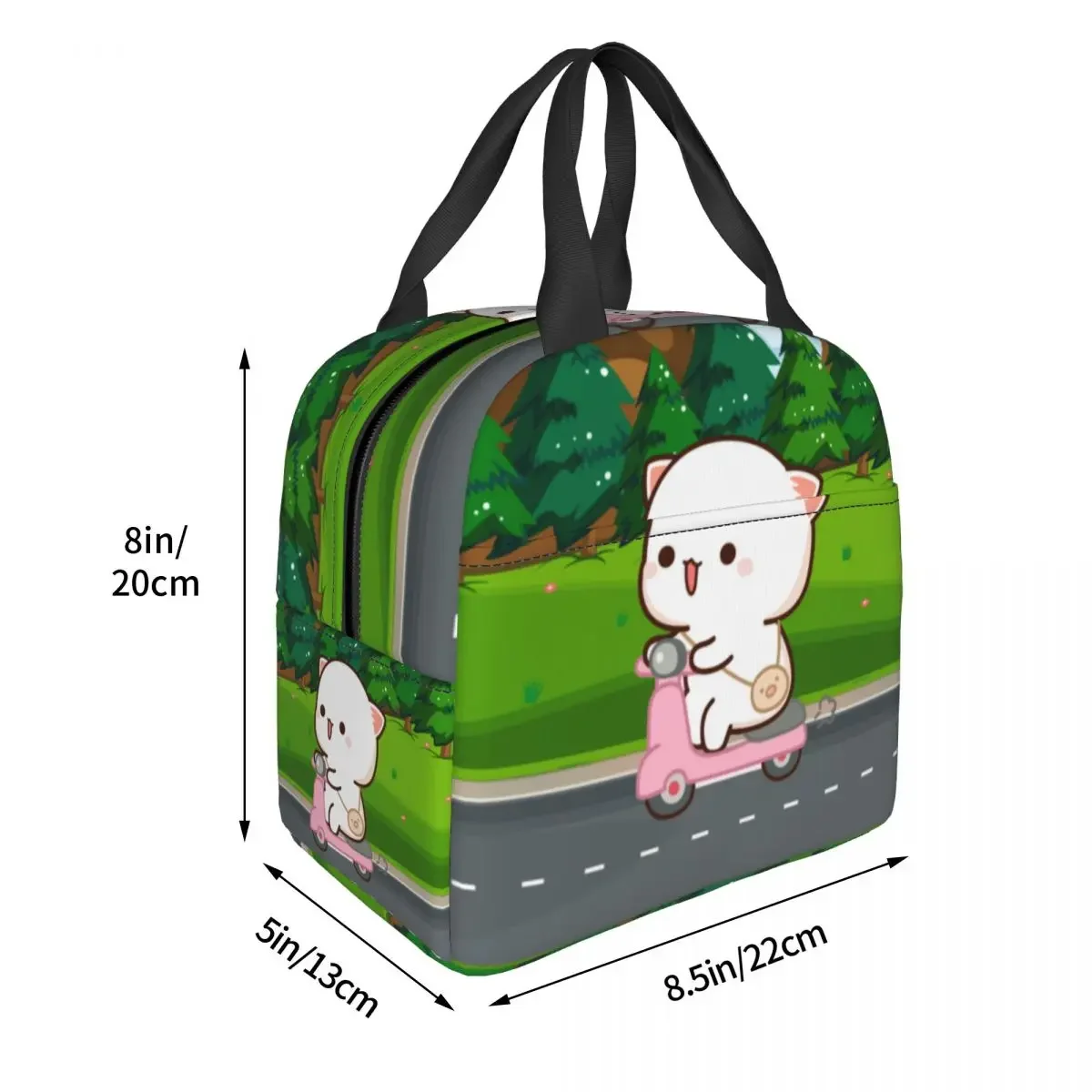 Милые персиковые Изолированные сумки для обеда с котом мочи кемпинга