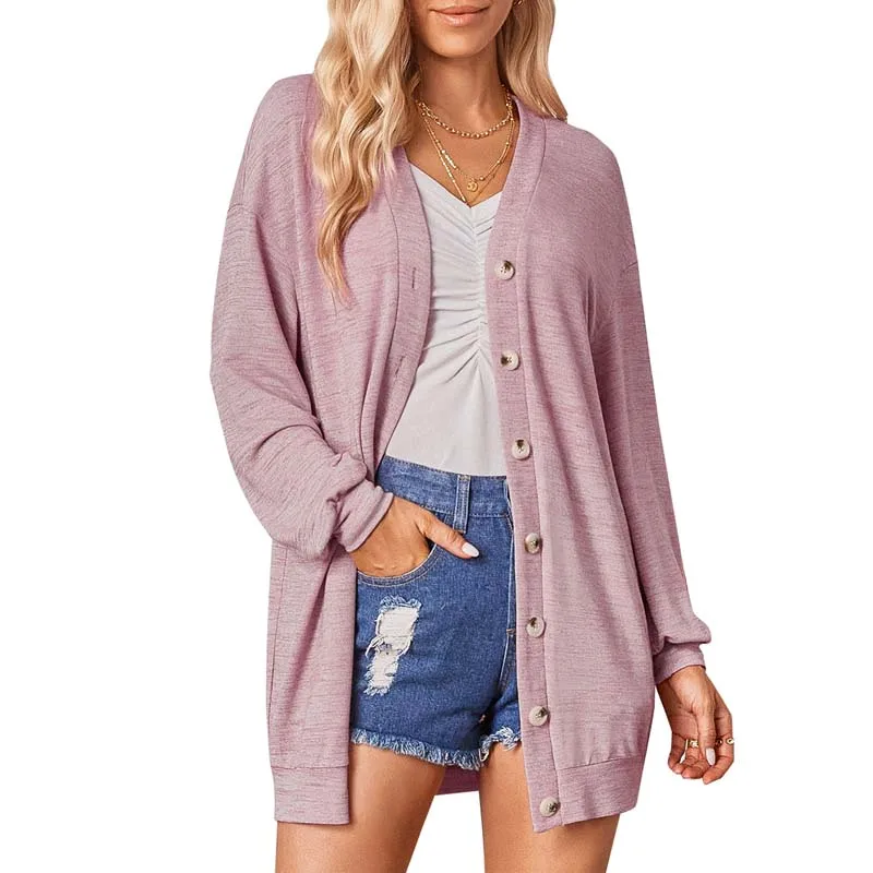 

2022 New Thin Jacket Women's Mid-length Cardigan Knitted Sweater