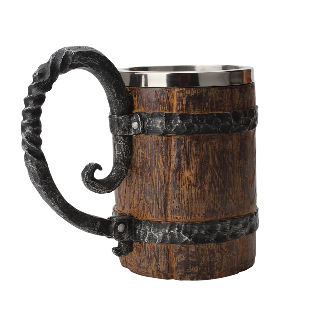 

Бочка для вина, кофе, кружка для дома и офиса, 600 мл, чашка для напитков, винтажный стиль, полимерная посуда для напитков, столовая, фестиваль